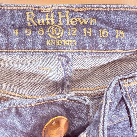 Ruff Hewn Women's Straight Leg Jeans - Deep Indigo - Picture 6 of 7